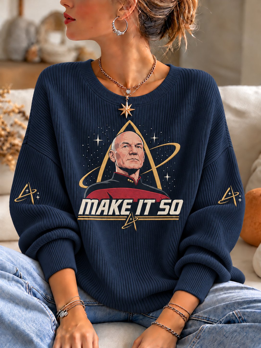 Women's In Loving Memory of Our Captain Print Sweatshirt