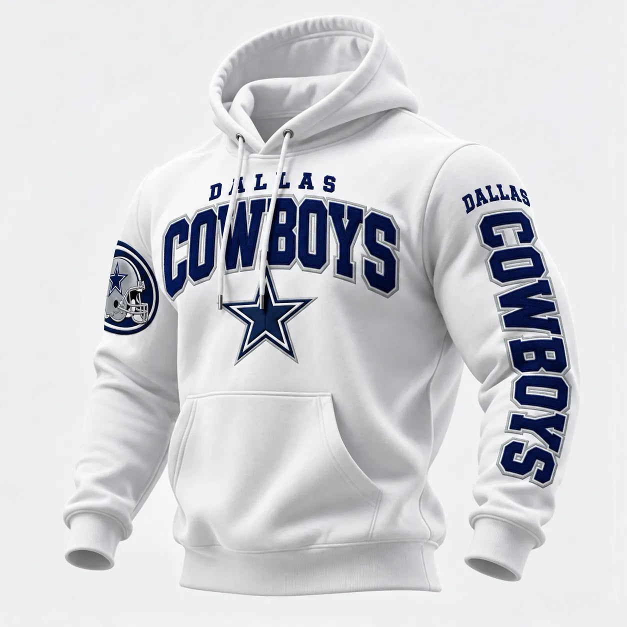 Rugby-print Hooded Sweatshirt