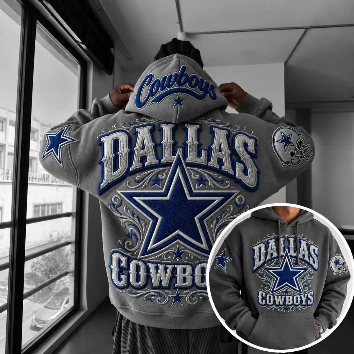 Rugby-print Hoodie