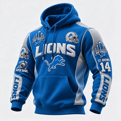 Rugby-print Hooded Sweatshirt