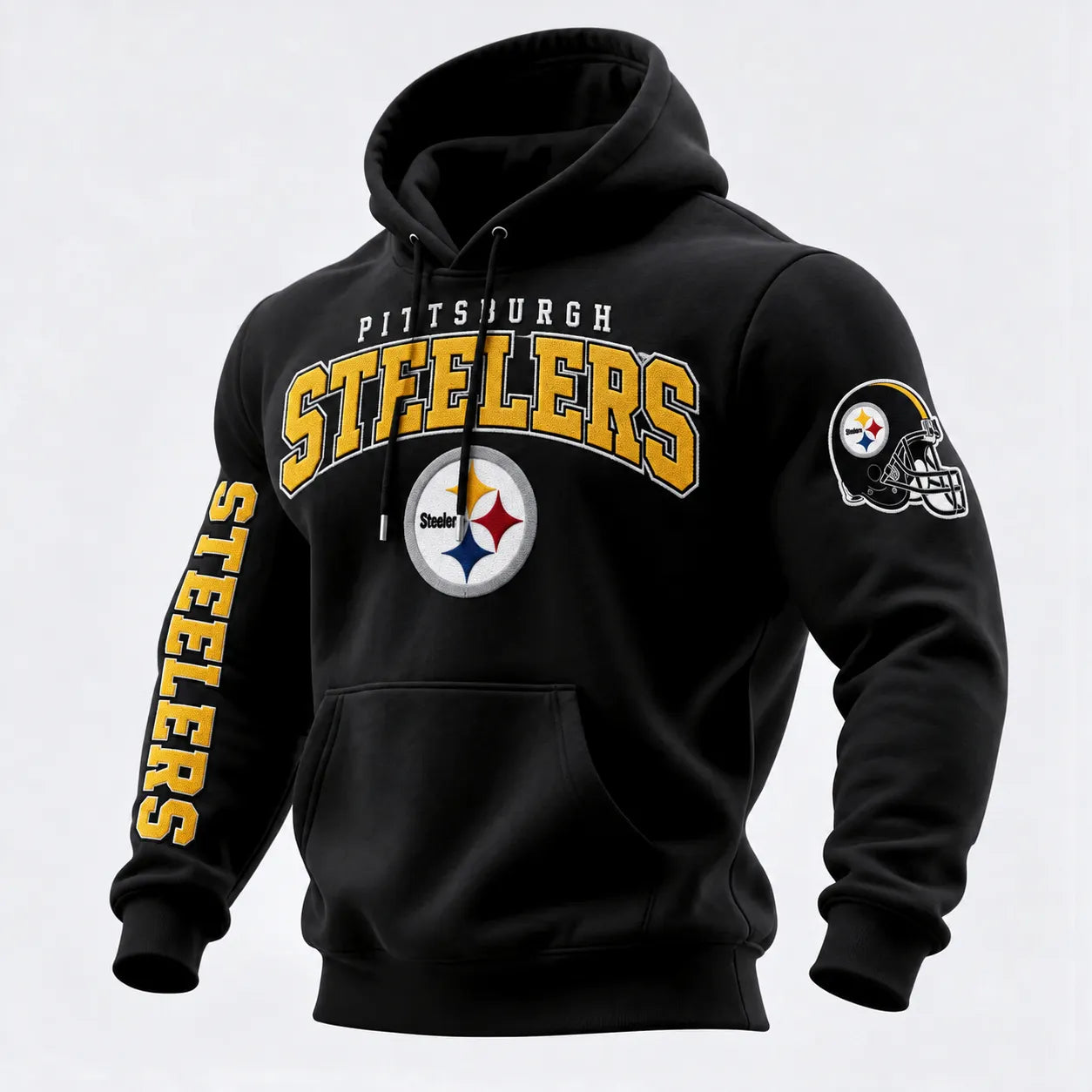 Rugby-print Hooded Sweatshirt