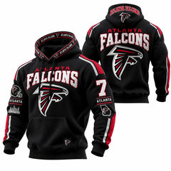 Rugby-print Hooded Sweatshirt