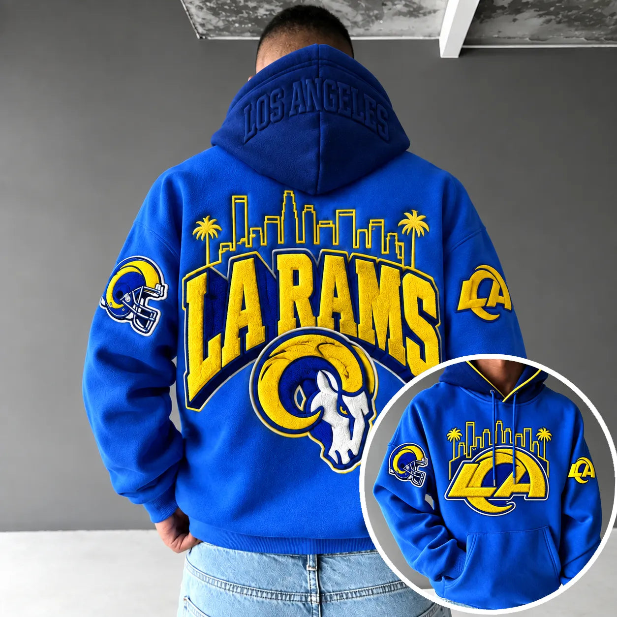 Rugby-print Hoodie