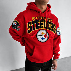 Rugby-print Hoodie