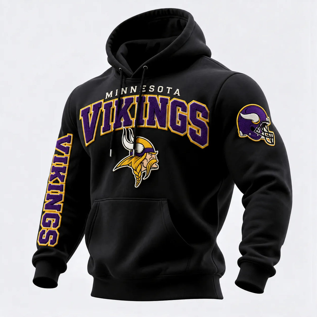 Rugby-print Hooded Sweatshirt
