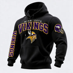 Rugby-print Hooded Sweatshirt