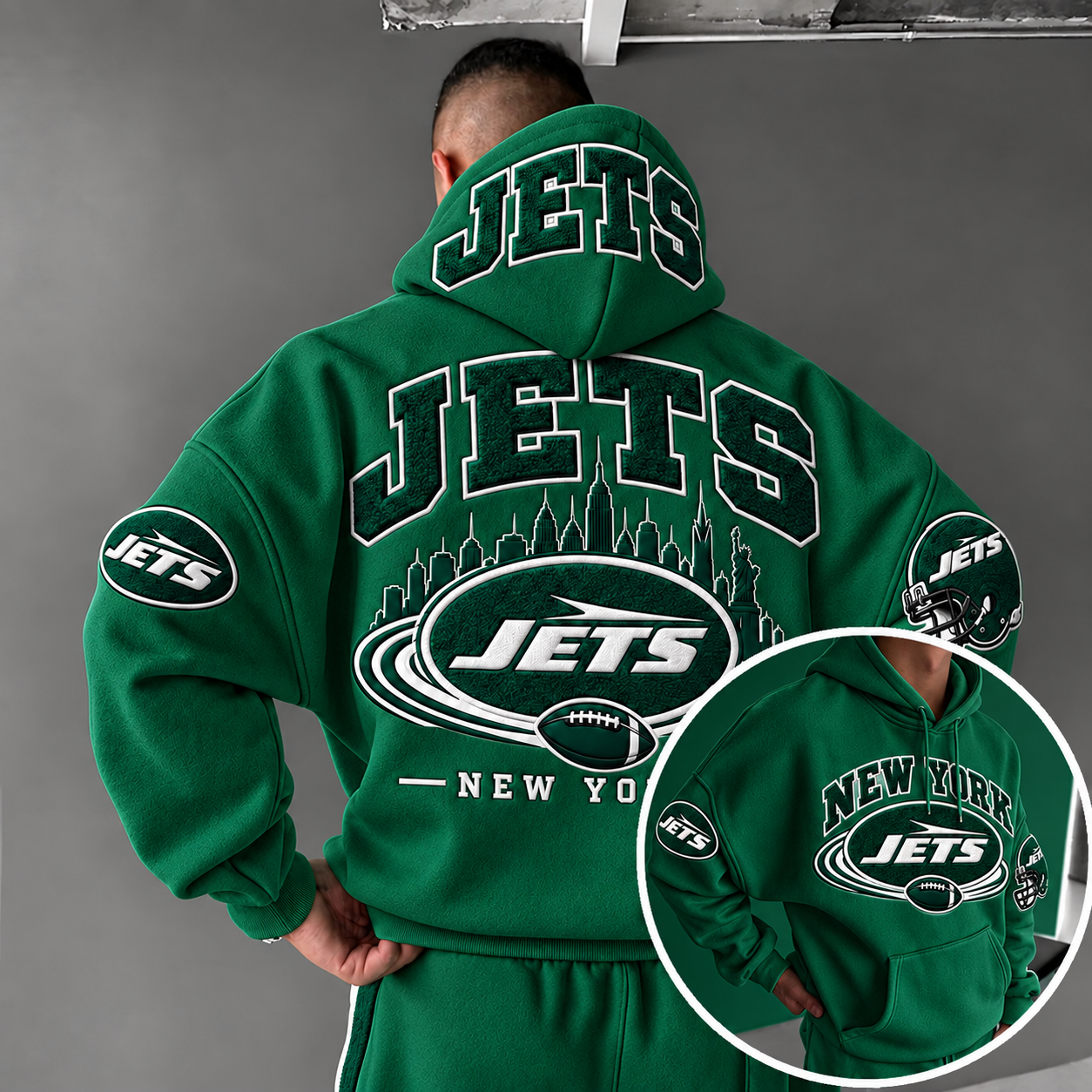 Rugby-print Hoodie