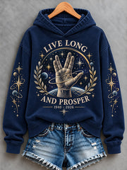 Women's Live Long And Prosper Print Casual Sweatshirt