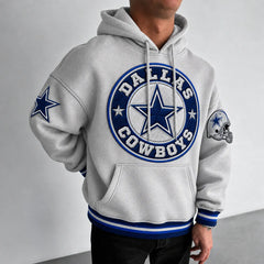 Rugby-print Hoodie