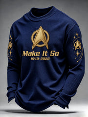 Men's Casual Commemorative Printed Long-Sleeve T-Shirt