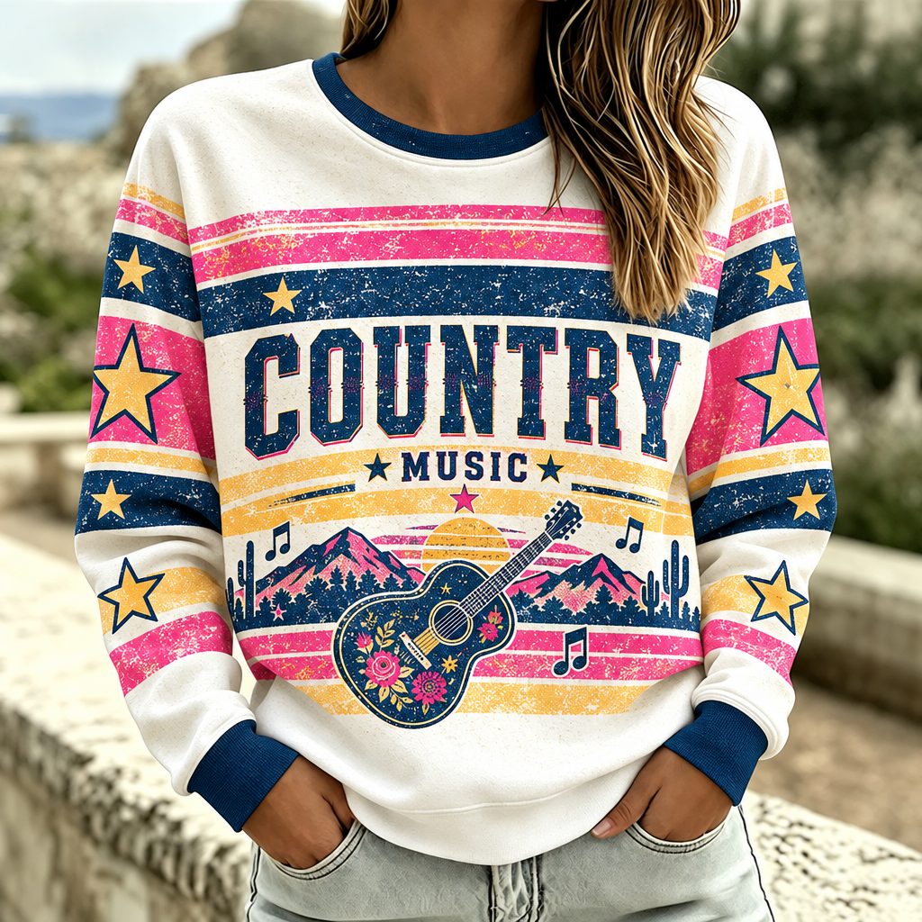 Women's American country-style sweatshirt