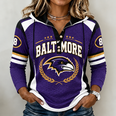 Women's Football Fan Graphic Crewneck Sweatshirt