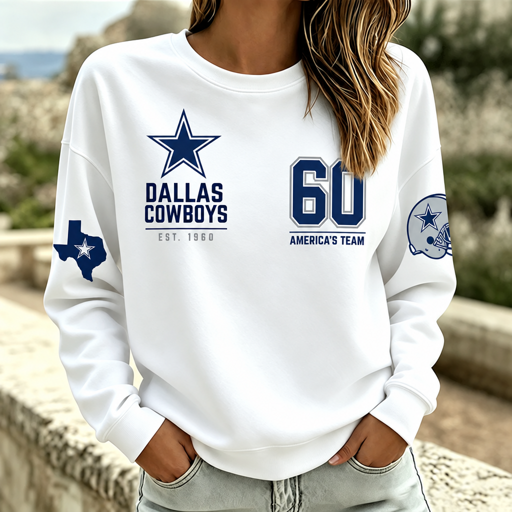 Women's Football Fan Graphic Crewneck Sweatshirt