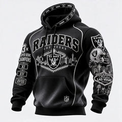Rugby-print Hooded Sweatshirt