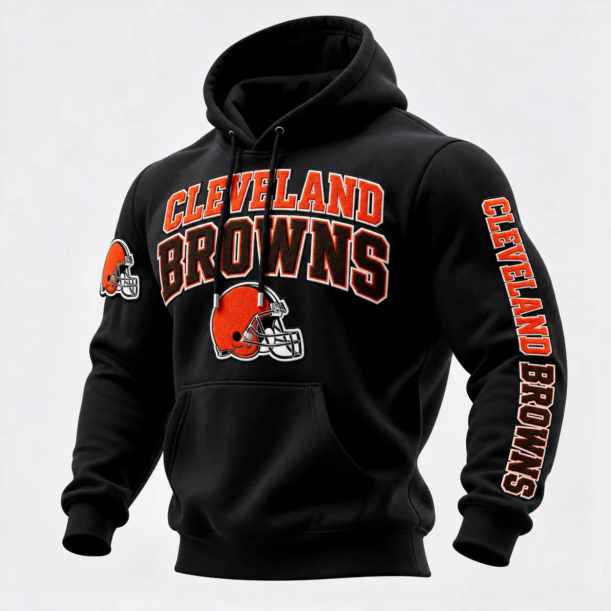 Rugby-print Hooded Sweatshirt