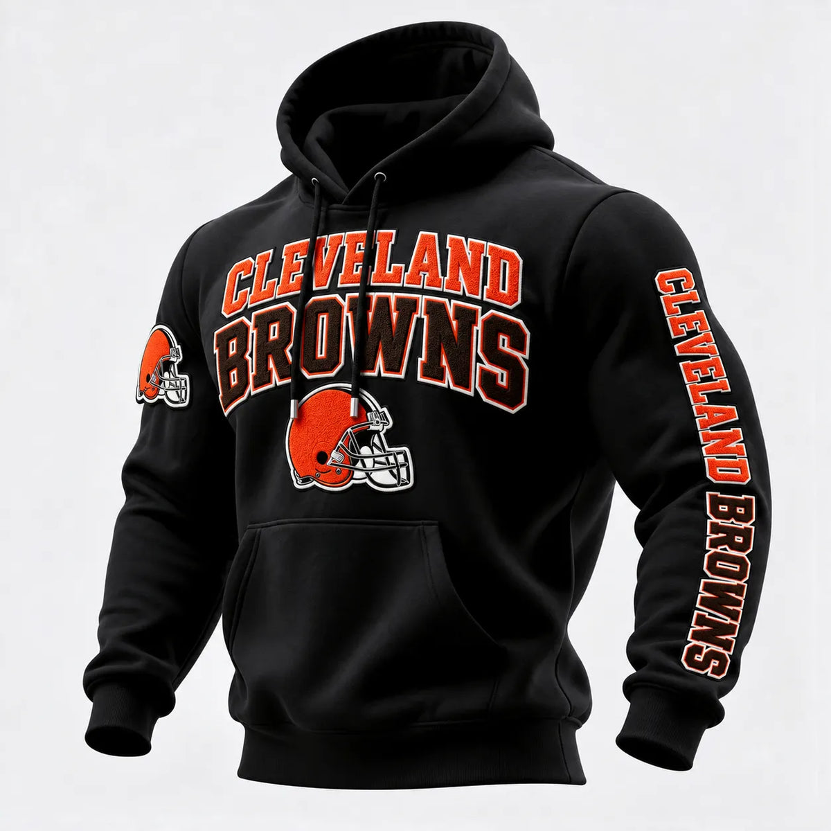 Rugby-print Hooded Sweatshirt