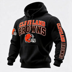 Rugby-print Hooded Sweatshirt