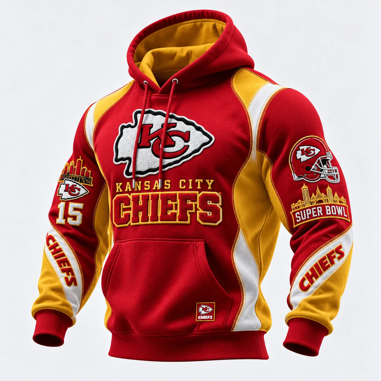 Rugby-print Hooded Sweatshirt