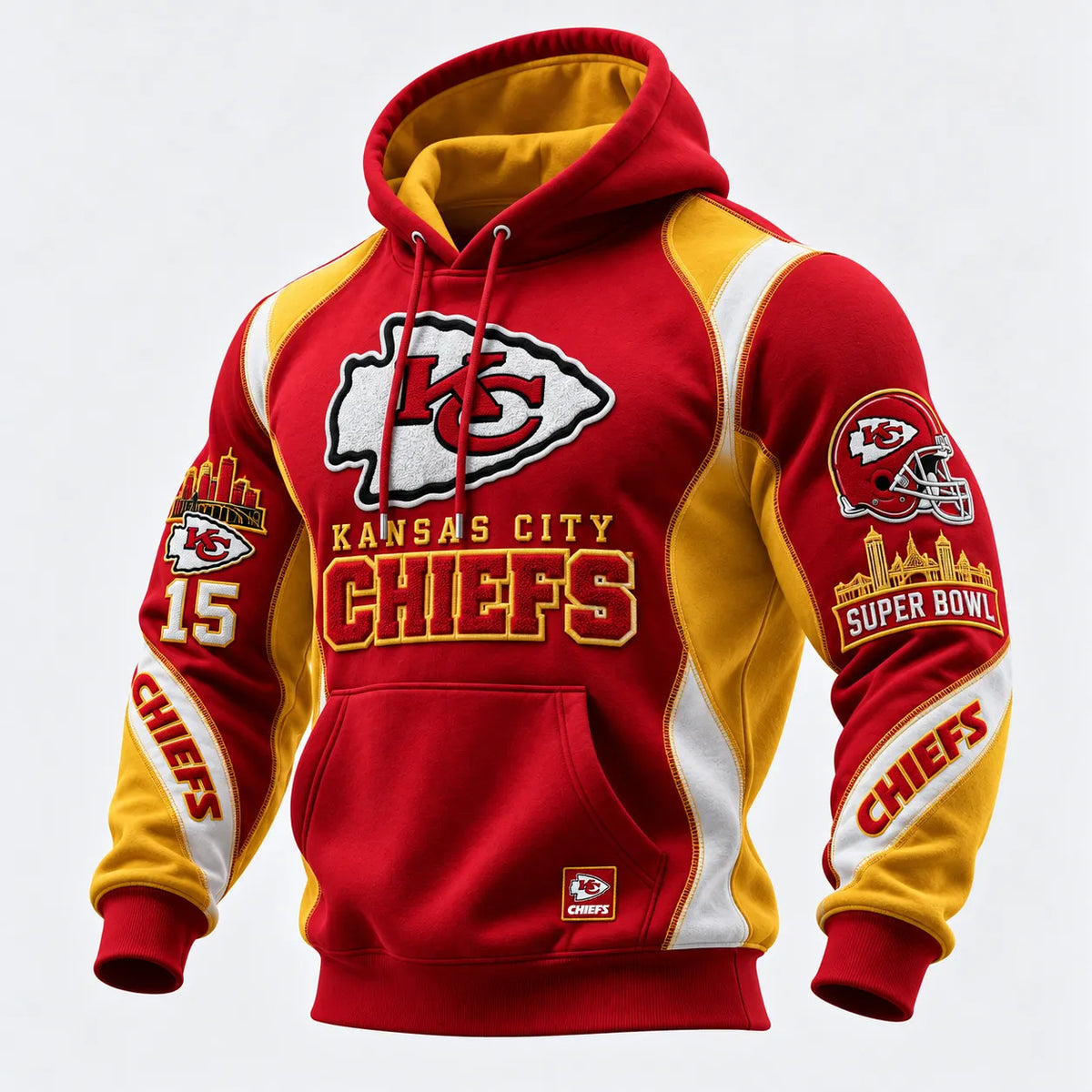 Rugby-print Hooded Sweatshirt