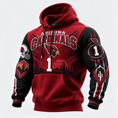 Rugby-print Hooded Sweatshirt