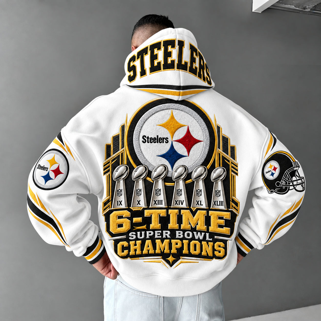 Rugby-print Hoodie