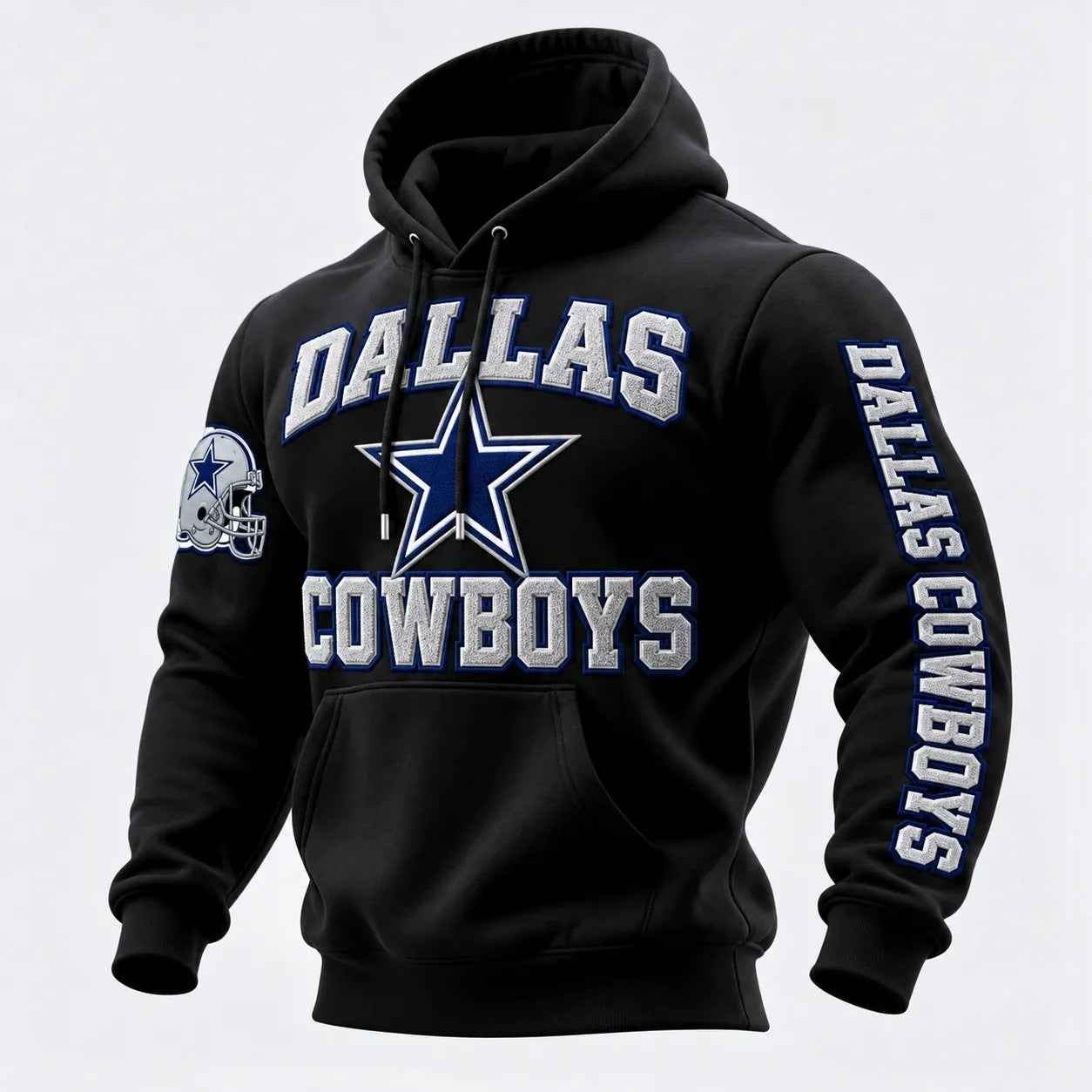 Rugby-print Hooded Sweatshirt