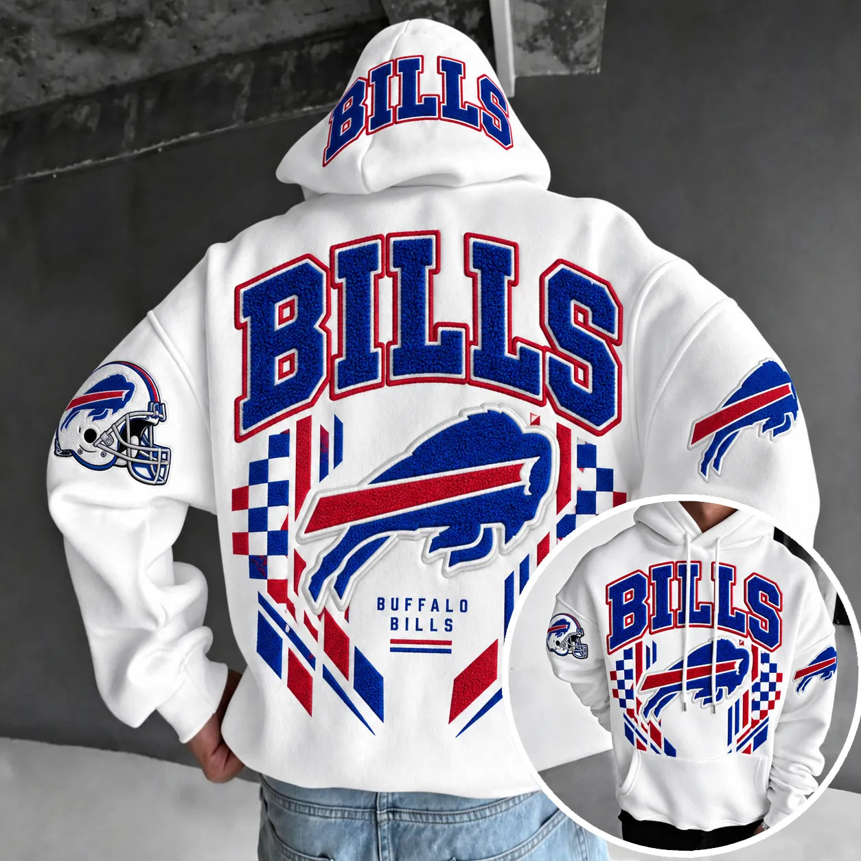 Rugby-print Hoodie