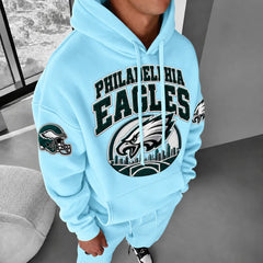 Rugby-print Hoodie