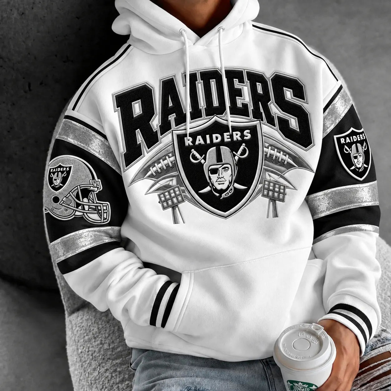 Rugby-print Hoodie