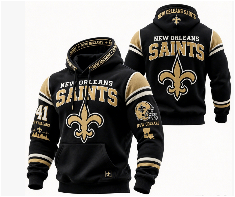 Rugby-print Hooded Sweatshirt