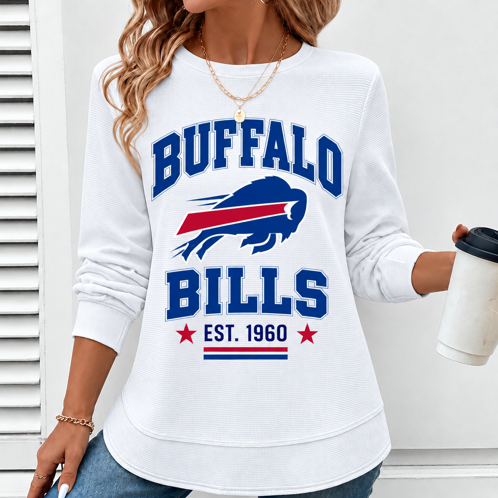 Women's Football Fan Graphic Crewneck Sweatshirt