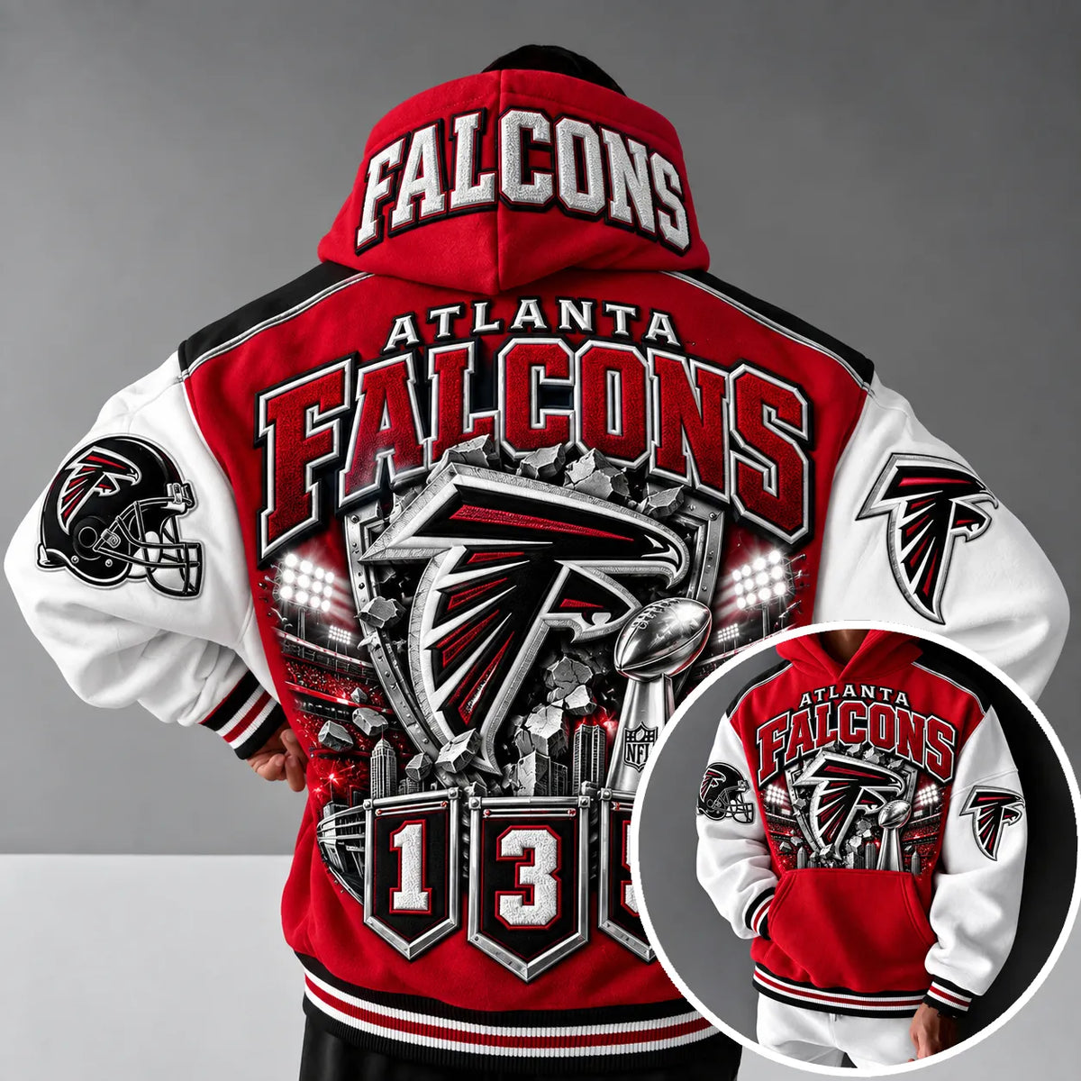 Rugby-print Hoodie