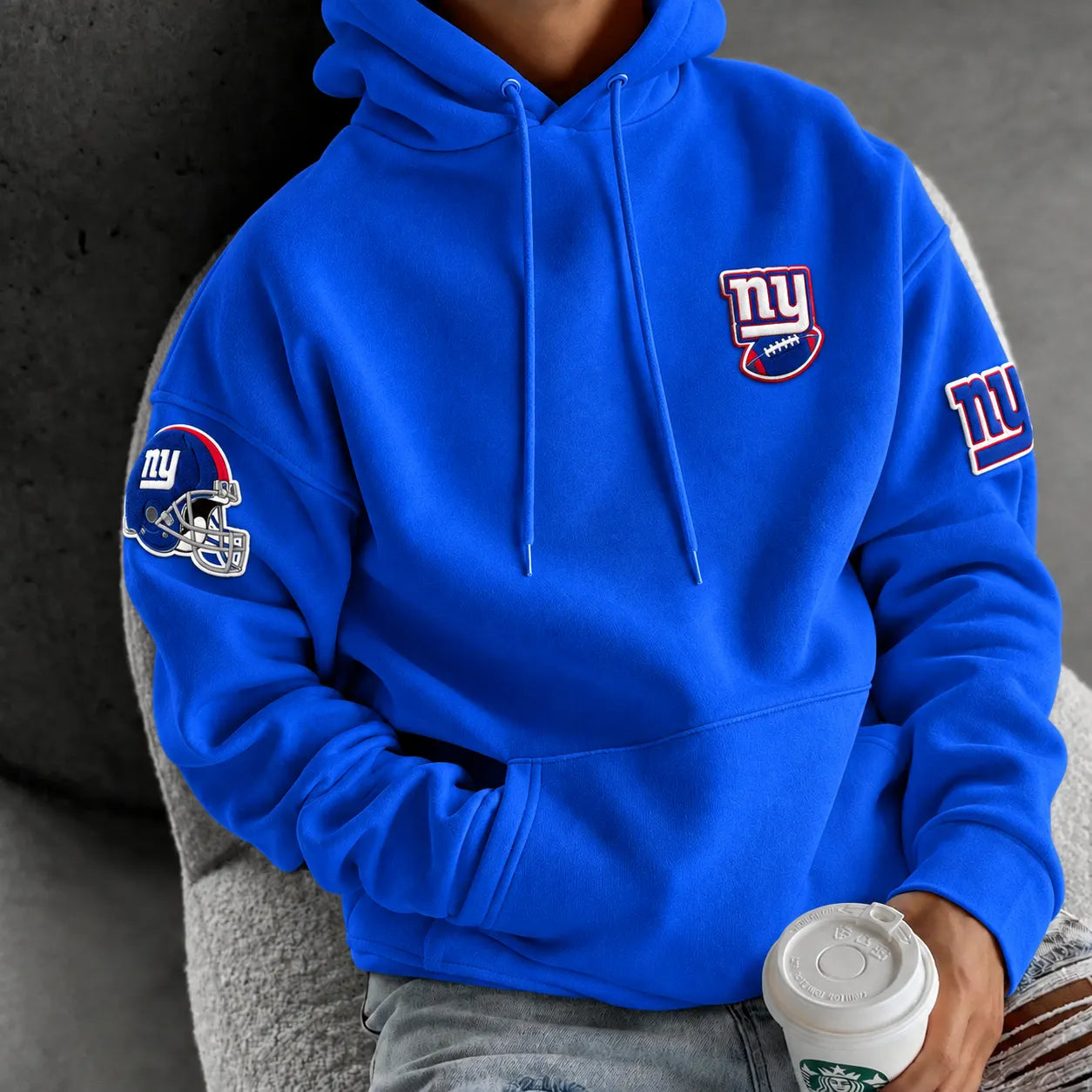 Rugby-print Hoodie
