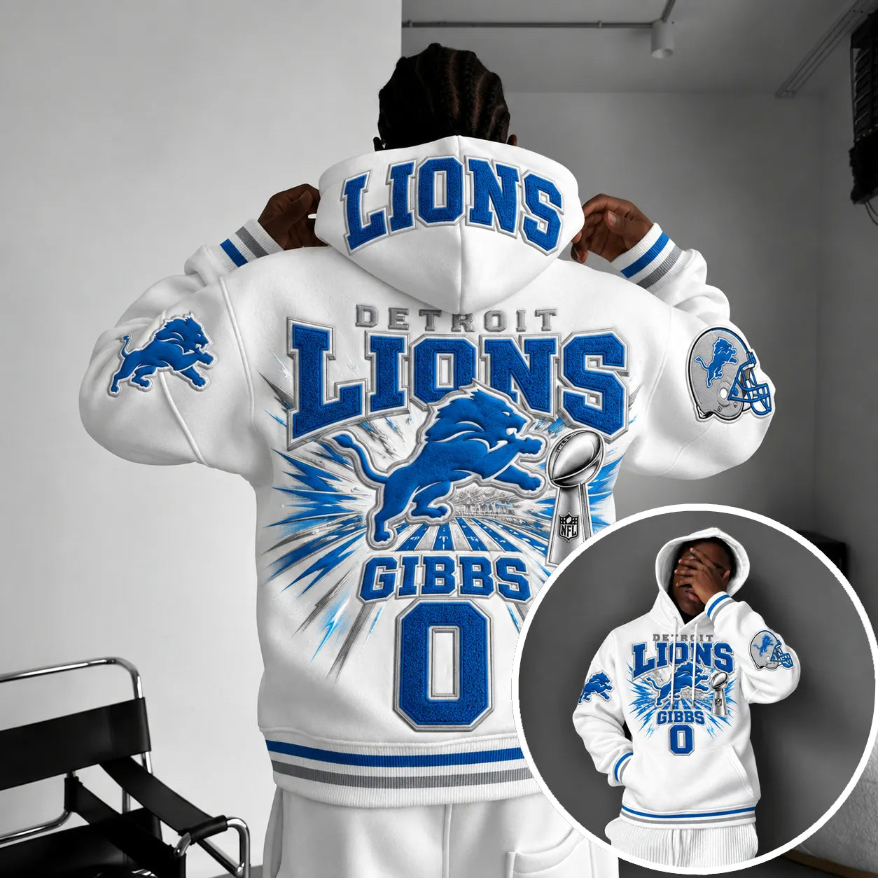 Rugby-print Hoodie