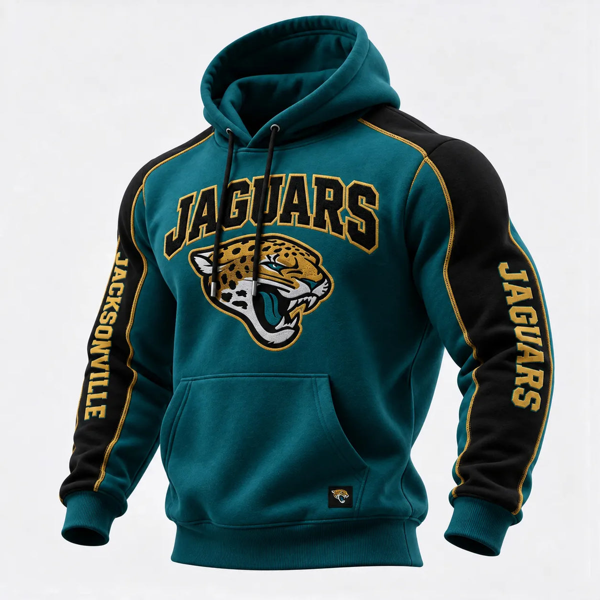 Rugby-print Hooded Sweatshirt