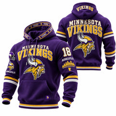 Rugby-print Hooded Sweatshirt