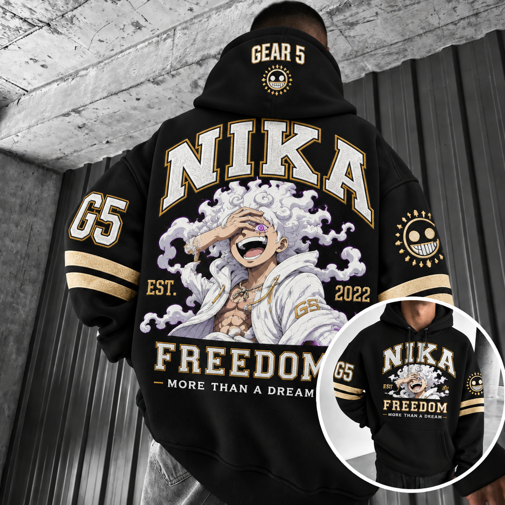 Anime-print hoodie