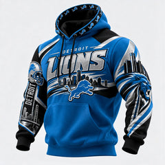 Rugby-print Hooded Sweatshirt