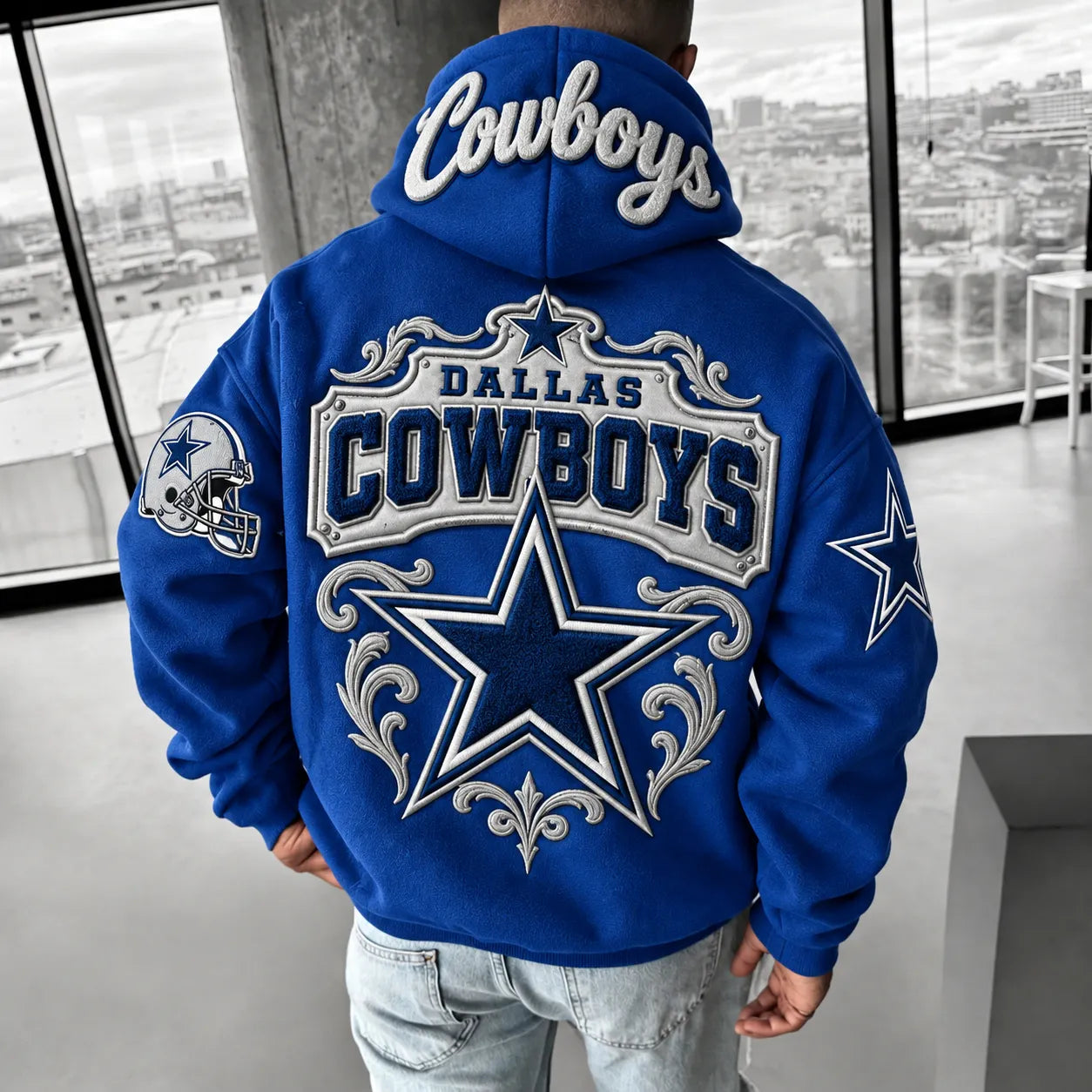 Rugby-print Hoodie