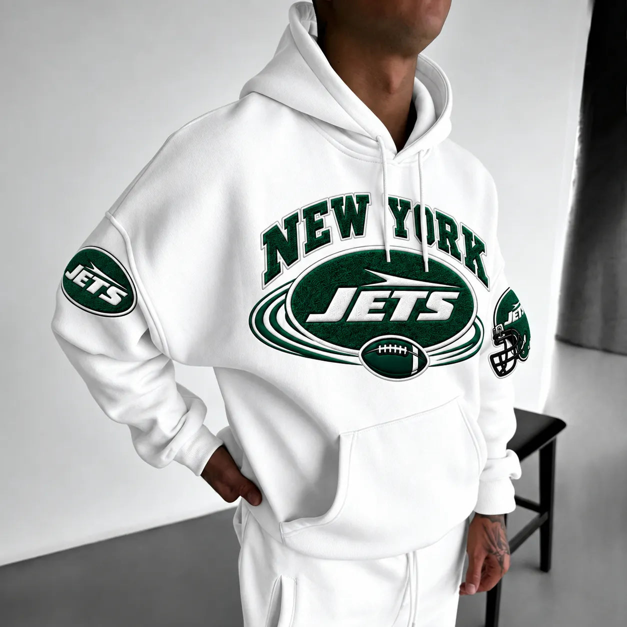 Rugby-print Hoodie