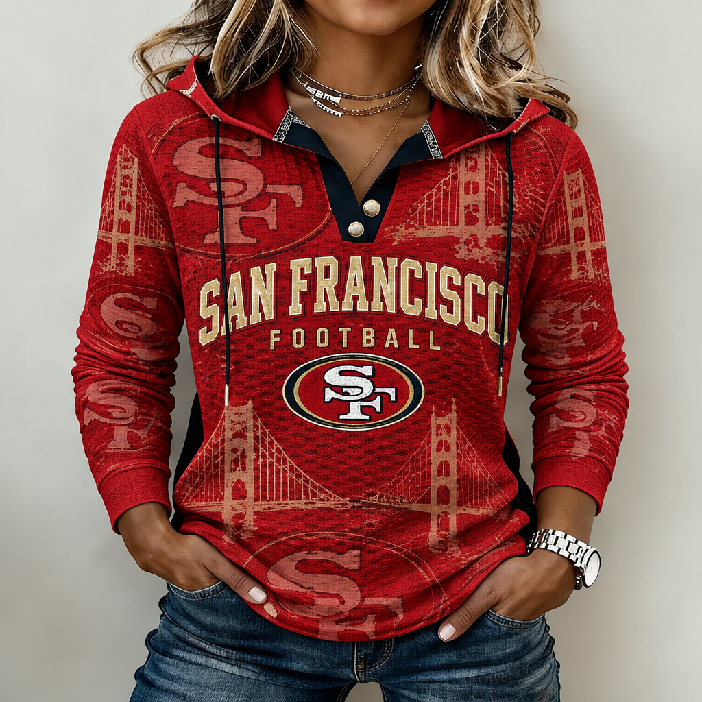 Women's Football Fan Graphic Crewneck Sweatshirt