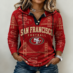 Women's Football Fan Graphic Crewneck Sweatshirt