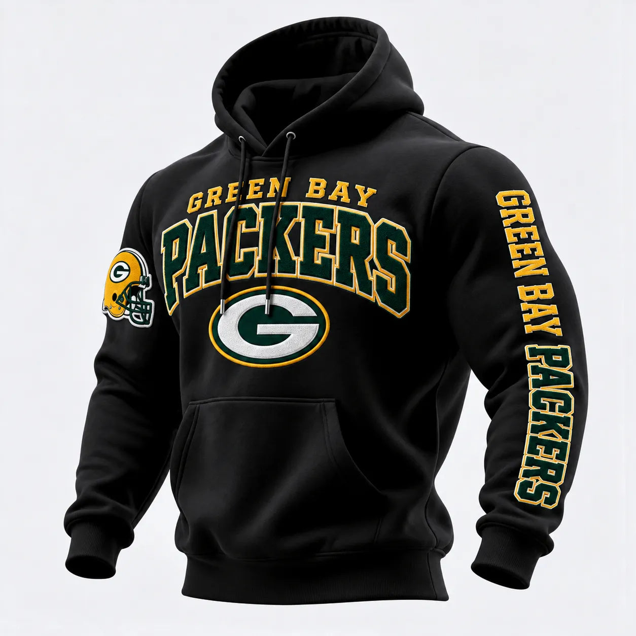 Rugby-print Hooded Sweatshirt