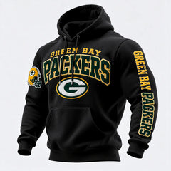 Rugby-print Hooded Sweatshirt