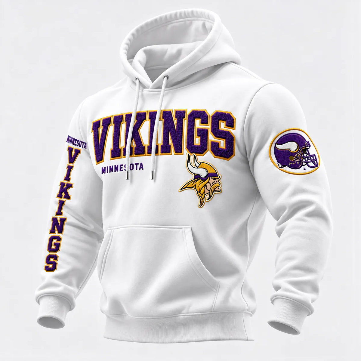 Rugby-print Hooded Sweatshirt