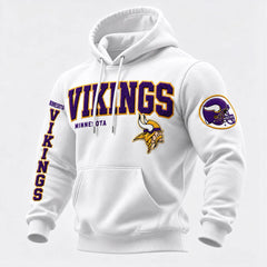 Rugby-print Hooded Sweatshirt