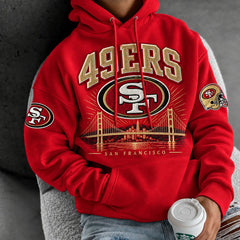 Rugby-print Hoodie