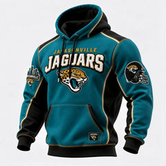 Rugby-print Hooded Sweatshirt