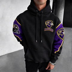 Rugby-print Hoodie