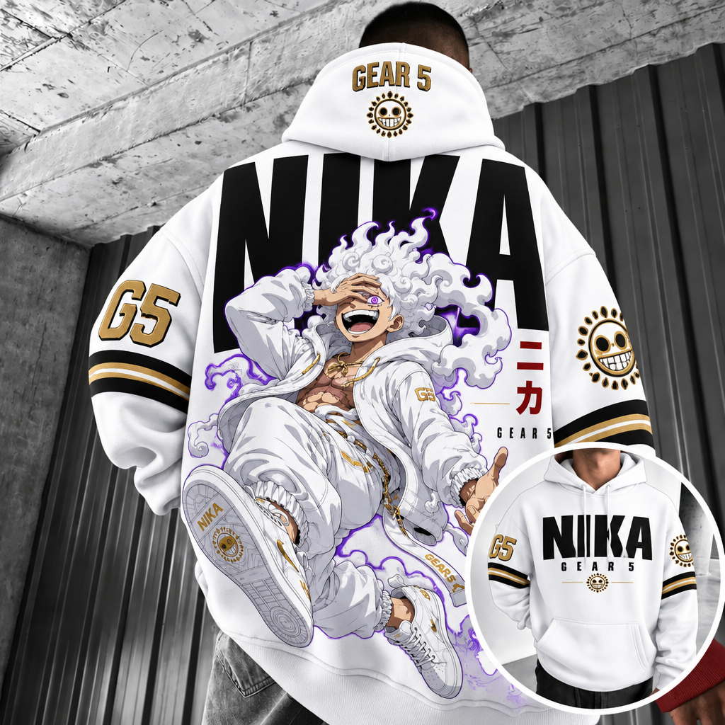 Anime-print hoodie